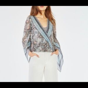 BCBGMaxAzria Kasia Silk Handkerchief Blouse